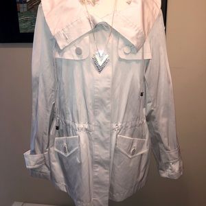 Talbots Chic Satin Light Weight Cargo Coat